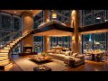 Winter Night Jazz Harmony ❄ Relax in Luxury NYC Apartment Ambience with Tender Jazz Saxophone Music