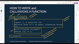 Intro to CS and Python (4 of 12) Decomposition, Abstraction, and Functions