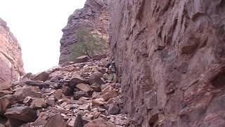 Descending the Papago Slide