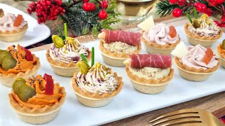 4 Express Canapés Without Cooking For All Tastes | Christmas Savoury Tartlets