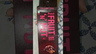 Amul Fruit \u0026 Nut  Dark chocolate 🍫 #food #viralshort #trending #chocolate #ytshorts #shorts