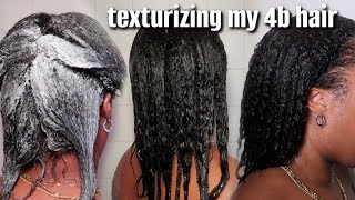 I TEXTURIZED MY 4B NATURAL HAIR AND THIS HAPPENED! | low density/fine \u0026 low porosity