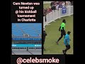 Cam Newton dancing and having fun at Kickball tournament