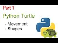 Python Turtle Graphics Tutorial (part 1) - Movement and Drawing