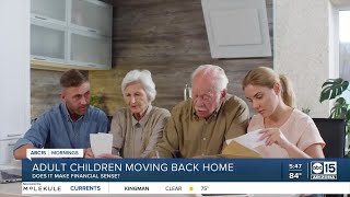 Adult children moving back home to save money