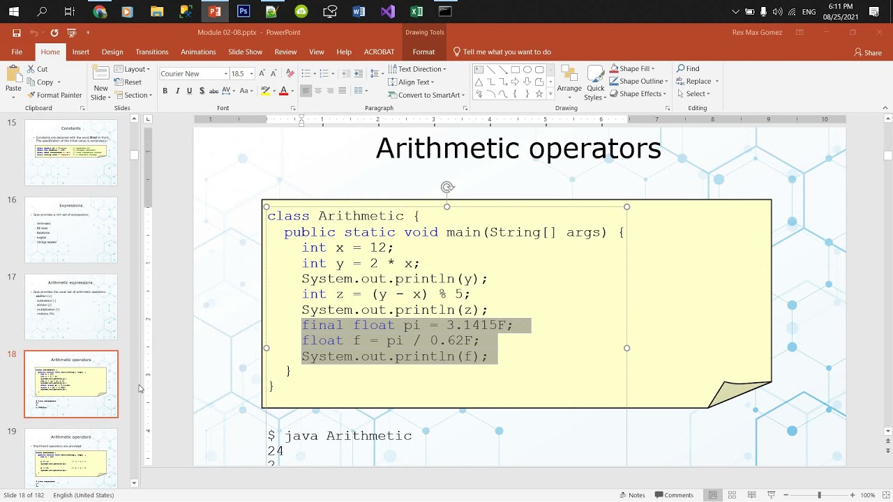 Java Module 02 Arithmetic Operators And Relational Expressions - YouTube