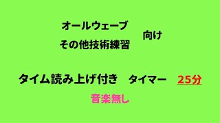 [２５分　音楽無し]タイム読み上げ（オールウェーブ練習、その他技術練習向け）