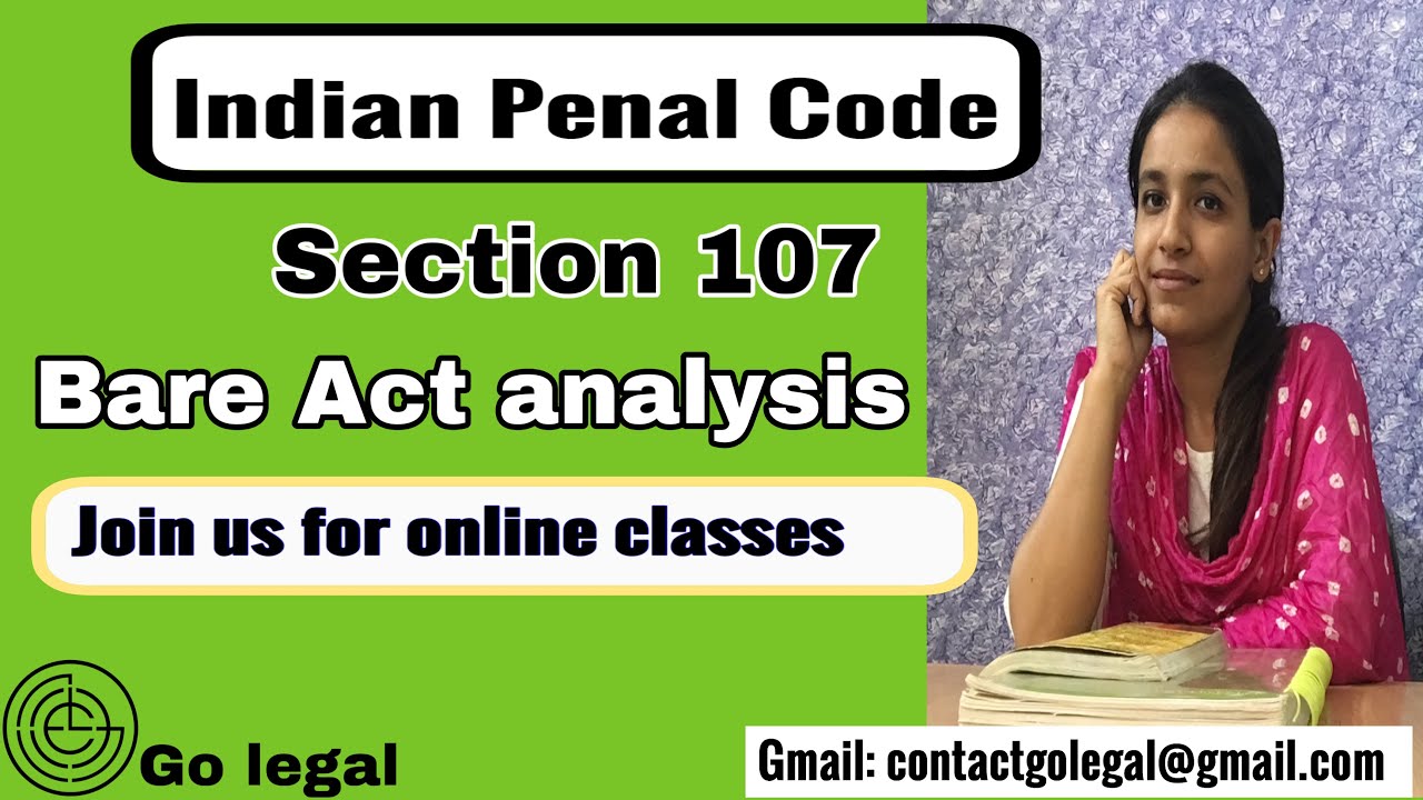 Section 107 Of Indian Penal Code|| Abetment Of A Thing || Tutorial ...