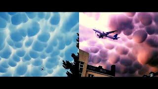 Bubbles in the SKY !!! Strange Phenomenon Mammatus Clouds Appears in the Sky of Poland, Warsaw