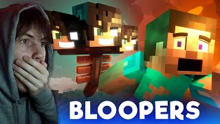 Nether War: BLOOPERS - Alex and Steve Life (Minecraft Animation) -#reaction