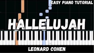 Leonard Cohen - Hallelujah (Easy Piano Tutorial)