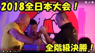 全日本アームレスリング大会（2018AJAF）！全階級決勝！ armwrestling