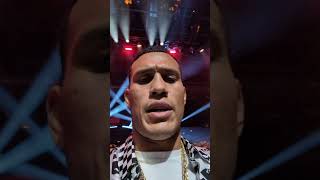 #DavidBenavidez gives us his immediate reaction after the Canelo fight ended. #CaneloMunguia #PBC