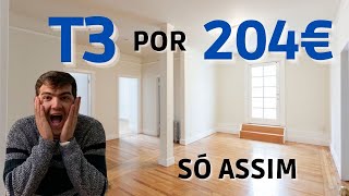 APARTAMENTO T3 no centro por 204 Euros? Só mesmo assim Ep 1255