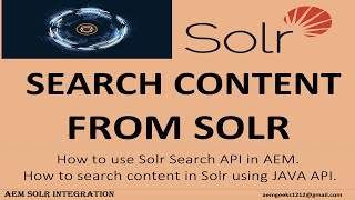 AEM + Solr #6 | Search in Solr using java API in AEM servlet