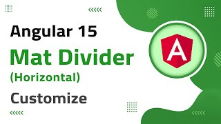 30) Mat Divider (Horizontal) Customization in Angular 15 | angular material | angular 15 tutorial