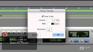 Pro Tools 10 105: Exploring Midi - 14 Setting the Default Tempo