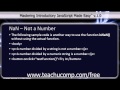 JavaScript Training Tutorial NaN -  Not a Number