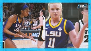 Angel Reese & Hailey Van Lith Couldn't Believe These Caitlin Clark 3s | 2024 March Madness