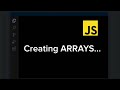Creating Arrays - JavaScript Tutorial #codingshorts