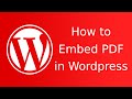 How To Embed PDF In WordPress  | Simple And Fastest Way To Embed A PDF On WordPress Page Or Post