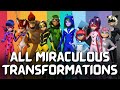 Miraculous: All Character Transformations and Unifications Season 1-5 | Miraculous Ladybug