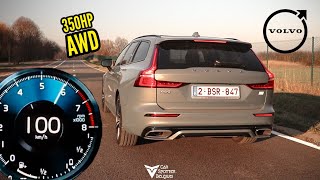 Volvo V60 T6 Recharge (350HP) | 0-100 Acceleration TEST & Sound Check