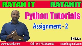 Python tutorials | Assignment Part-2|By Ratan Sir