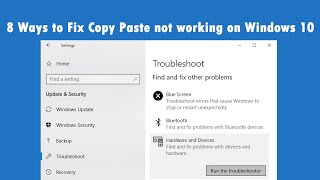 How to Fix Copy Paste not working on Windows 10