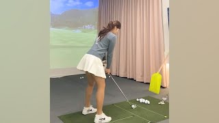 정말 닮고 싶은 최고의 스윙과 템포!! KLPGA 프로 탁경은 미녀골퍼의 골프기초스윙!