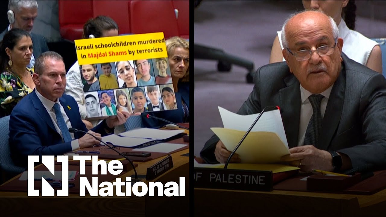 Israeli And Palestinian Envoys Clash At UN - YouTube