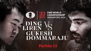 13th match of the 2024 World Championship, between Ding and Gukesh