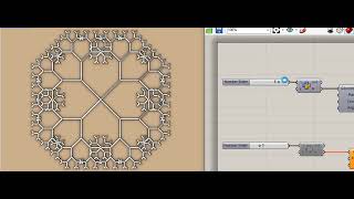 Radial fractal by #chatgpt code and #grasshopper #python