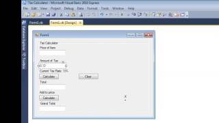 [Visual Basics 2010] Tutorial 4 - Creating a simple Tax Calculator (Addition and Multiplication)