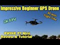 BWINE F7 Mini GPS Drone Review & Tutorial (Unboxing, Setup, Test Flight) #drone #Fly #review #fun