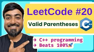 LeetCode 20: Valid Parentheses | C++ Solution + Step-by-Step Explanation (Beats 100%)