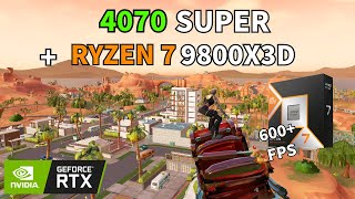 Ryzen 7 9800X3D + RTX 4070 Super Crazy FPS in Fortnite Ranked Reload | Low Meshes