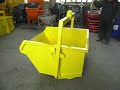 square concrete bucket used for concrete pouring