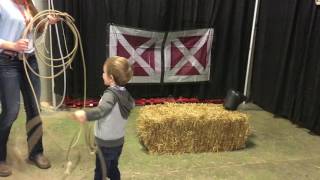 Christopher learning to lasso at Calgary Stampede (1/2)