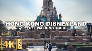HONG KONG DISNEYLAND in 2023 | Full Walking & Ride Tours | 4K HDR