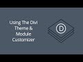 Using The Divi Theme & Module Customizer Using The Divi Theme & Module Customizer