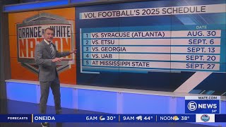 Full 2025 Tennessee Football schedule released