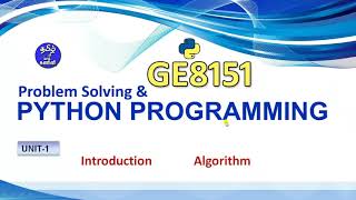 GE3151 - PYTHON PROGRAMMING - UNIT 1 - PART 1