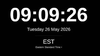 🕒 LIVE: Eastern Standard Time (EST) Clock | New York, Toronto, Miami | 24/7 Wall Street Time