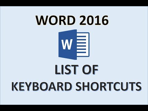 Word 2016 — Сочетания клавиш — Как использовать сочетания клавиш в MS Microsoft Office 365 Учебник на ПК