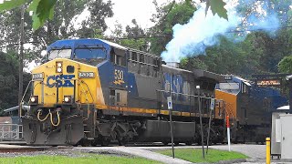 🚬 Smoking GE \u0026 Union Pacific on CSX Autorack Train