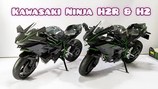 Unboxing Model Moto Kawasaki Ninja H2R \u0026 H2 1:9 Scale