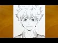 How to Draw Shoyo Hinata from haikyuu | step by step | Draw anime | Anime Drawing | Shouyou