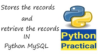 Design a simple database application that stores the records and retrieve the same in Python MySQL