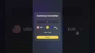 Build a Currency Converter Using HTML CSS & JavaScript #html #htmlcss #javascript #website #coding